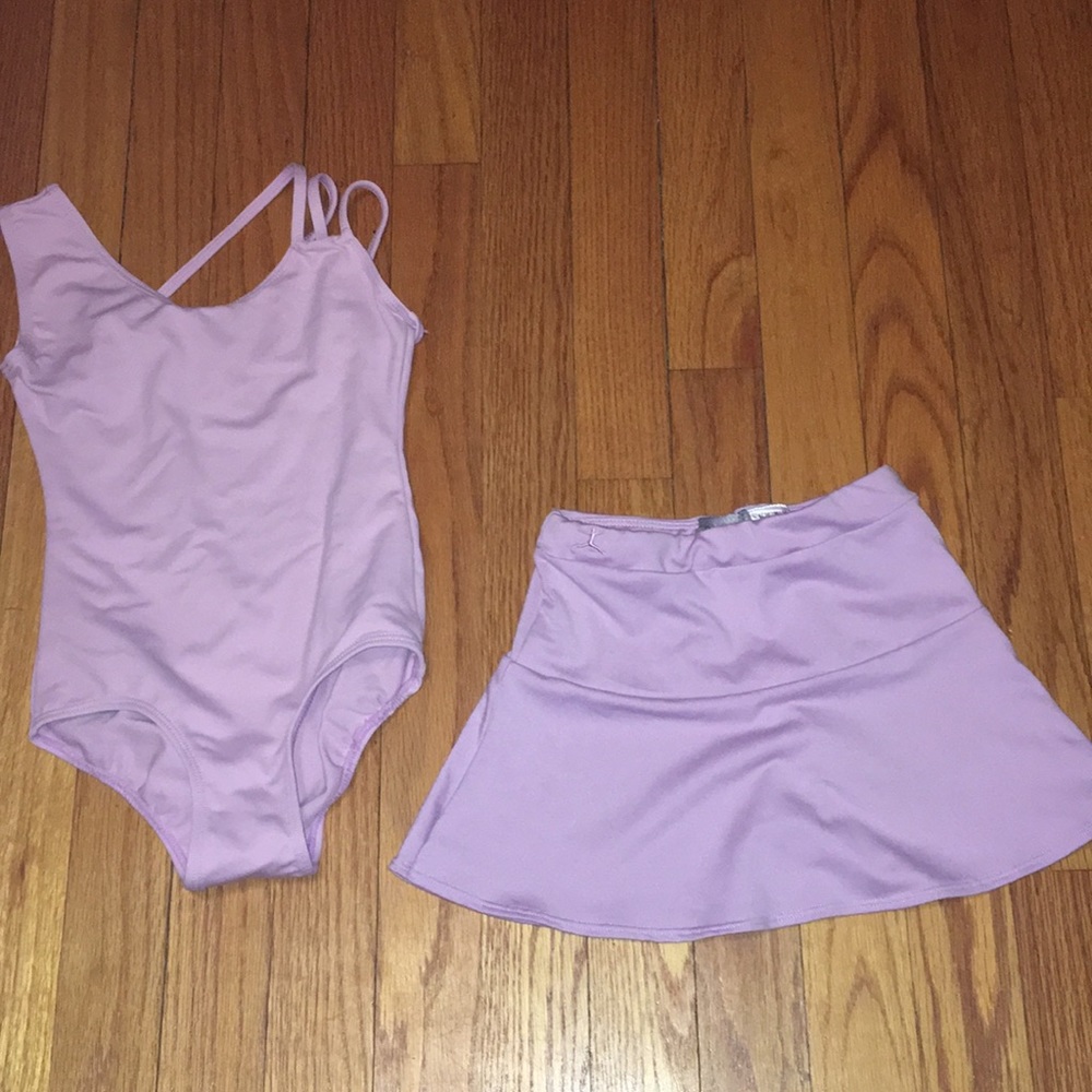 Danskin light purple leotard and skirt